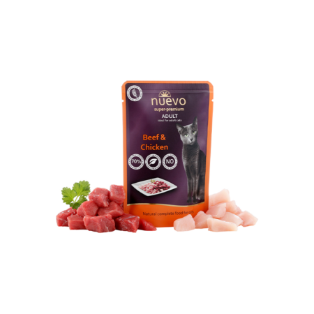Sobre Gato ADULTO Ternera y Pollo, NUEVO, 85 g