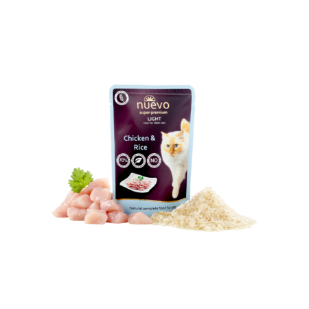 Sobre Gato LIGHT Pollo y Arroz, NUEVO, 85 g