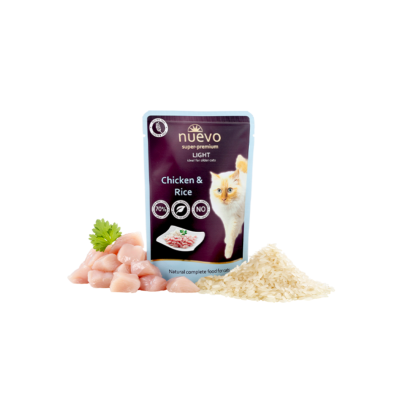 Sobre Gato LIGHT Pollo y Arroz, NUEVO, 85 g