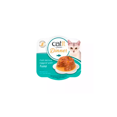 Tarrina Catit Cuisine Dinner de Pescado con Atún para Gatos